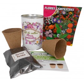 Kit de cultivo flores Campestre en lata